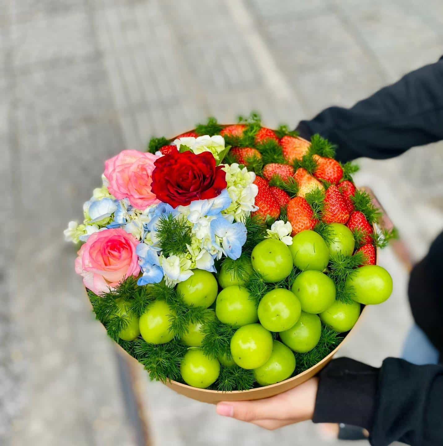 Hộp trái cây tròn