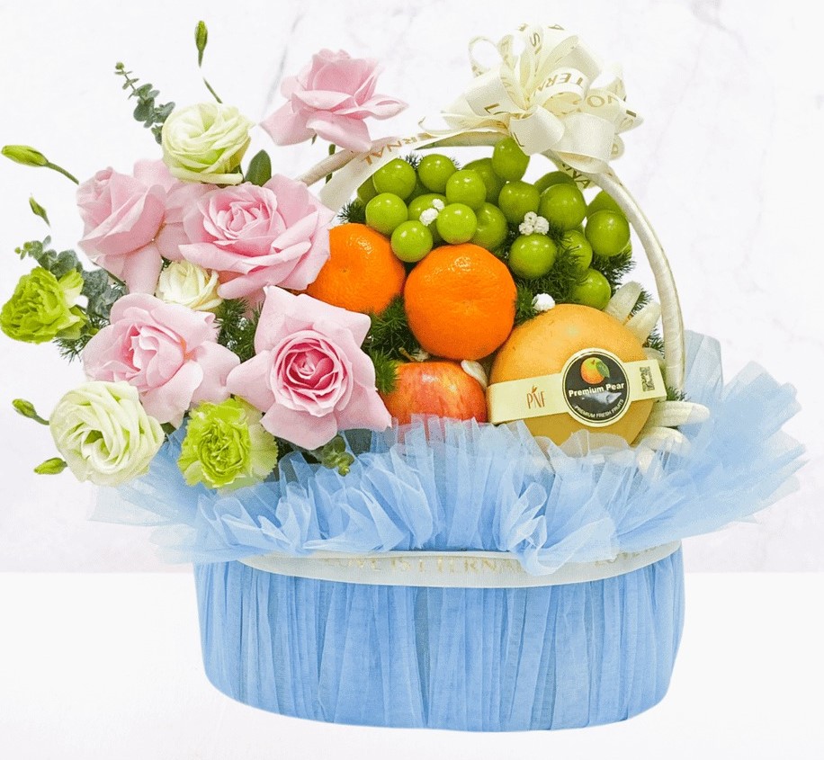 Giỏ Trái Cây Hoa Tươi Cao Cấp