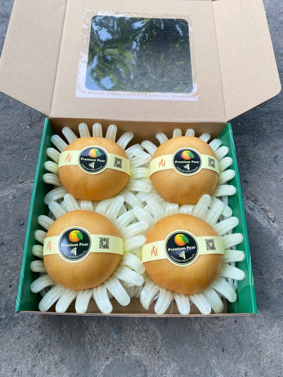 HỘP QUÀ LÊ NÂU 4 TRÁI – QUÀ TẾT GỌN NHẸ, GIÁ TỐT