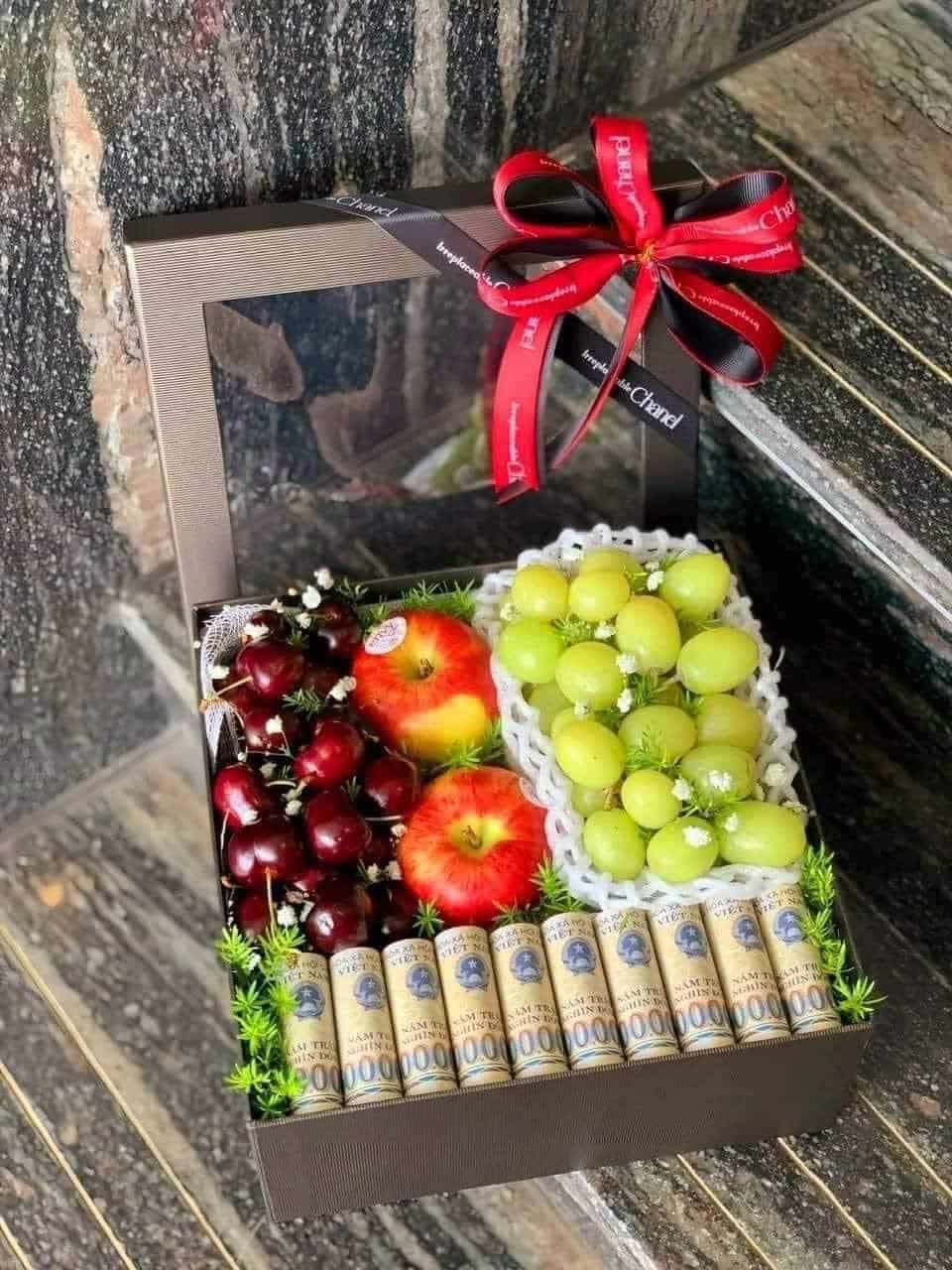 Hộp Quà Trái Cây Kèm Tiền Mặt